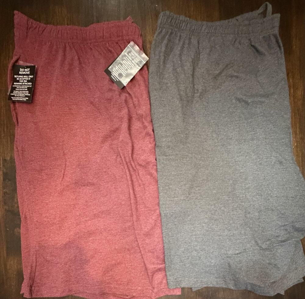 KingSize Men's Big & Tall Lightweight Jersey Cotton Shorts 2-Pack NWT 5XL